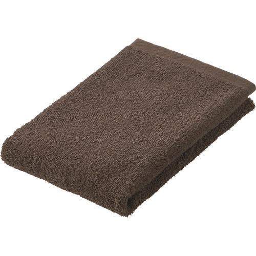 日本製業務用厚手フェイスタオル　ブラウン　1枚（ご注文単位1枚）【直送品】