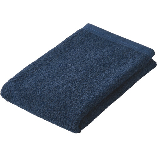 日本製業務用厚手フェイスタオル　ネイビー　1枚（ご注文単位1枚）【直送品】