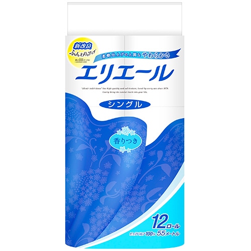 大王製紙　エリエール　トイレットティシュー　シングル　55m　1パック（12ロール）（ご注文単位1パック）【直送品】