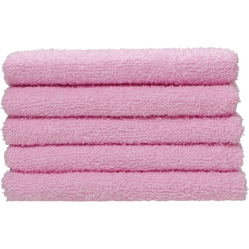 フェイスタオル　ピンク　230匁　1パック（5枚）（ご注文単位1パック）【直送品】