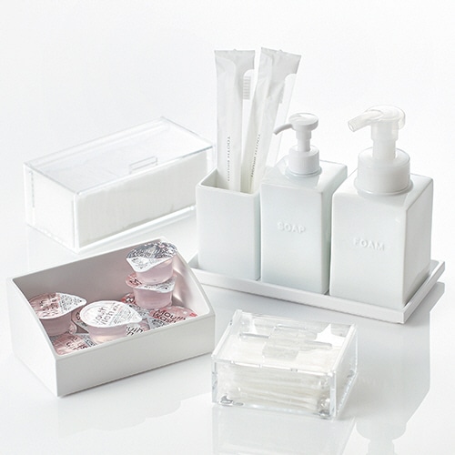 国際化工 ComfortGoods モノクローム アメニティボックス 小 アイボリーホワイト M-810IW 1個(ご注文単位1個)【直送品】