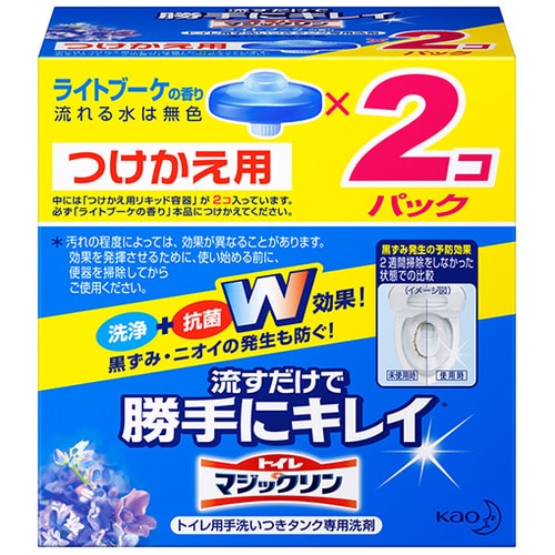 花王　トイレマジックリン　流すだけで勝手にキレイ　ライトブーケの香り　つけかえ用　80g　1セット（2個）（ご注文単位1セット）【直送品】