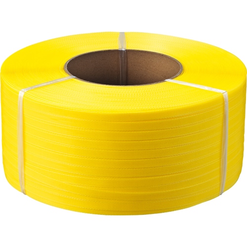 TANOSEE PPバンド 自動梱包機用 15mm×2500m 黄 1巻(ご注文単位1巻)【直送品】