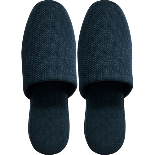 TANOSEE 吊り込み疲れにくいスリッパ ブライト ネイビー 1足(ご注文単位1足)【直送品】