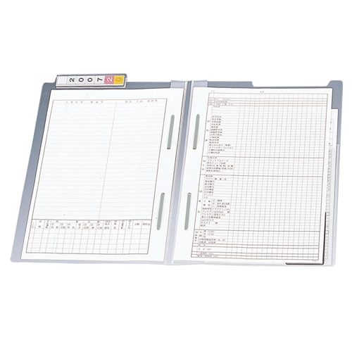 リヒトラブ カルテフォルダー ダブルファスナー付 A4ヨコ 見出し紙付 上見出しタイプ HK7720U-ミ 1箱(200枚)(ご注文単位1箱)【直送品】