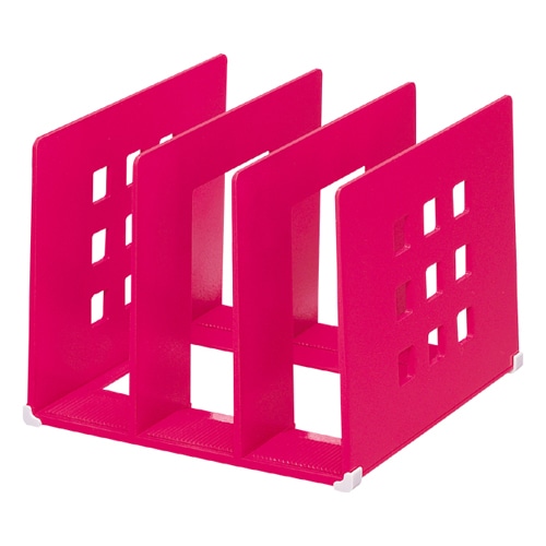 リヒトラブ　仕切ラック　L　幅200mm　赤　A-7321-3　1個（ご注文単位1個）【直送品】