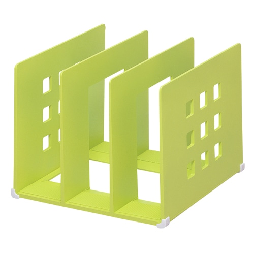 リヒトラブ　仕切ラック　L　幅200mm　黄緑　A-7321-6　1個（ご注文単位1個）【直送品】