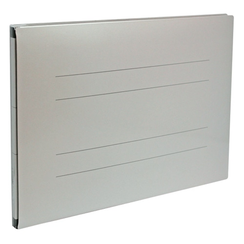 セキセイ　のびーるファイル（エスヤード）PP貼り　A4ヨコ　800枚収容　背幅17～97mm　グレー　AE-51FP-GL　1冊（ご注文単位1冊）【直送品】