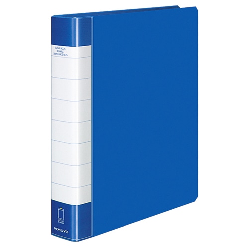 コクヨ クリヤーブック(タフボディ) 替紙式 A4タテ 30穴 50ポケット付属 背幅48mm 青 ラ-J740B 1冊(ご注文単位1冊)【直送品】