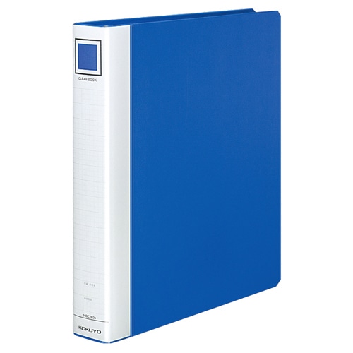 コクヨ クリヤーブック(タフボディ) 替紙式 A4タテ 30穴 50ポケット付属 背幅48mm 青 ラ-J740B 1冊(ご注文単位1冊)【直送品】