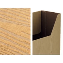 TANOSEE ボックスファイル(WOODY) A4ヨコ 背幅100mm ナチュラル 1パック(3冊)(ご注文単位1パック)【直送品】