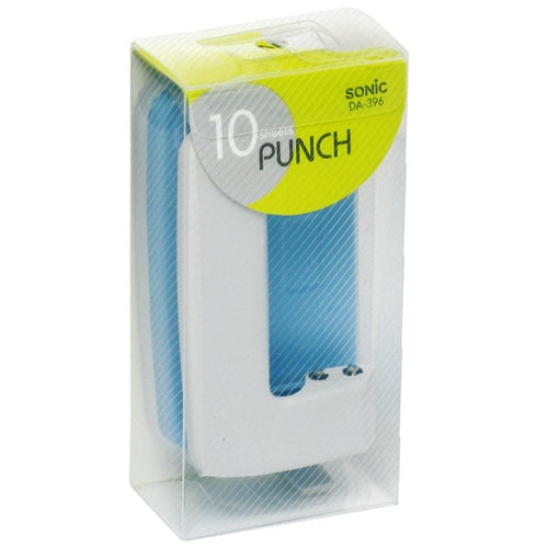 ソニック 2穴パンチ 小 10枚穿孔 青 DA-396-B 1台(ご注文単位1台)【直送品】