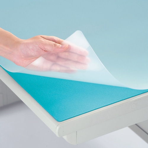 ライオン事務器　デスクマット　再生オレフィン製　ノングレア仕上　ダブル（グリーンマット付）　1190×690×1.5mm　No.127-PR　1枚（ご注文単位1枚）【直送品】