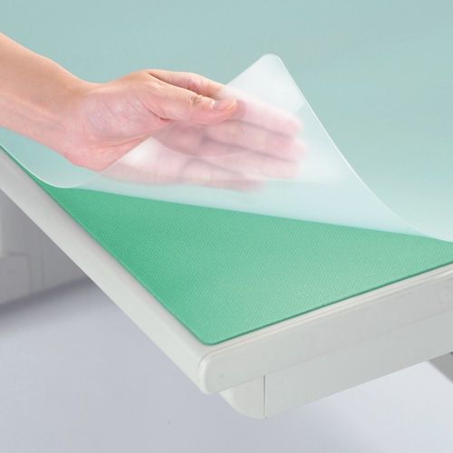 ライオン事務器 デスクマット 再生オレフィン製 ノングレア仕上 ダブル(グリーンマット付) 900×620×1.5mm No.7-PR 1枚(ご注文単位1枚)【直送品】