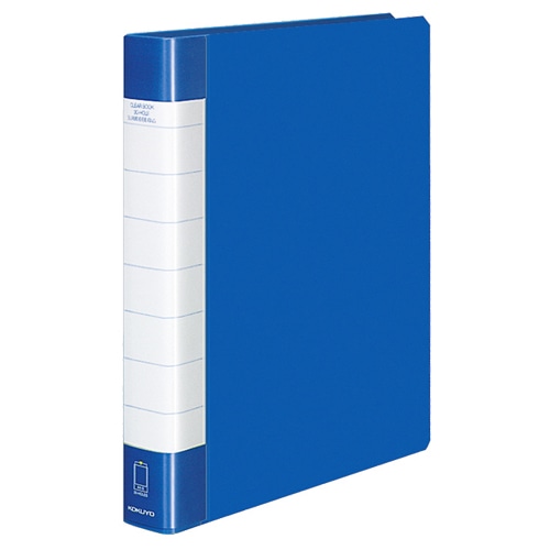 コクヨ クリヤーブック(タフボディ) 替紙式 A4タテ 30穴 30ポケット付属 背幅38mm 青 ラ-J730B 1冊(ご注文単位1冊)【直送品】