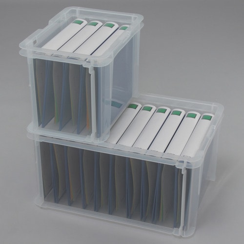 アイリスオーヤマ ラックコンテナ 外寸W540×D378×H278mm クリア FRC-40 1個(ご注文単位1個)【直送品】