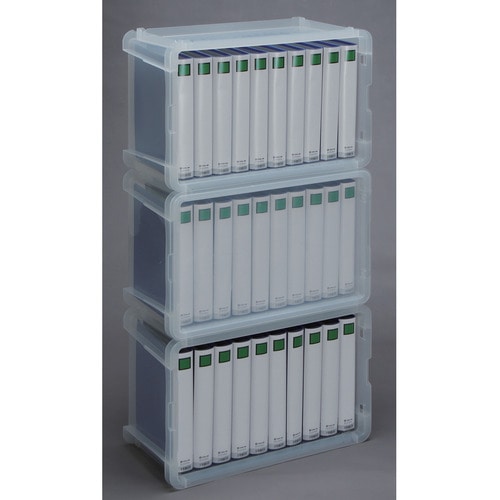 アイリスオーヤマ ラックコンテナ 外寸W540×D378×H278mm クリア FRC-40 1個(ご注文単位1個)【直送品】