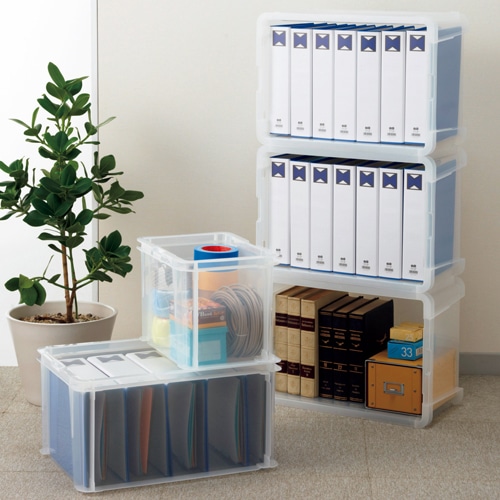 アイリスオーヤマ ラックコンテナ 外寸W540×D378×H278mm クリア FRC-40 1個(ご注文単位1個)【直送品】