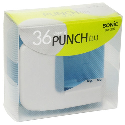 ソニック 2穴パンチ 特大 36枚穿孔 青 DA-301-B 1台(ご注文単位1台)【直送品】