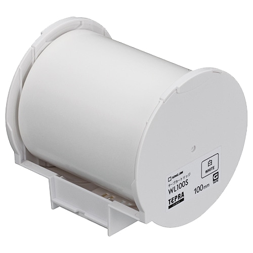 キングジム　テプラ　Grand　テープカートリッジ　100mm　白　WL100S　1個（ご注文単位1個）【直送品】