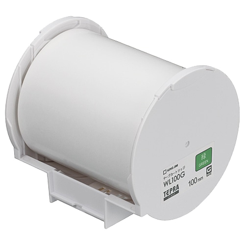 キングジム　テプラ　Grand　テープカートリッジ　100mm　緑　WL100G　1個（ご注文単位1個）【直送品】