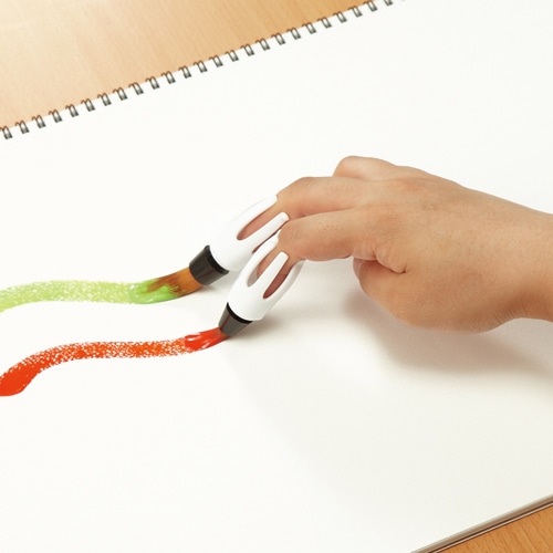 墨運堂　ゆび筆　軸（白色・太）　穂先（大）　30671　1個（ご注文単位1個）【直送品】