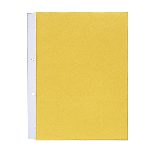 リヒトラブ　ルポ・リーンフォース・クリヤーポケット（超厚口）　A4タテ　2穴　黄台紙　N-2101　1パック（10枚）（ご注文単位1パック）【直送品】