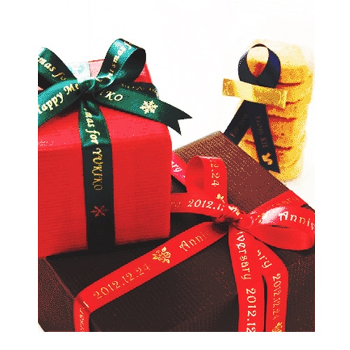 キングジム テプラ PRO テープカートリッジ りぼん 12mm ネイビー/金文字 SFR12NZ 1個(ご注文単位1個)【直送品】