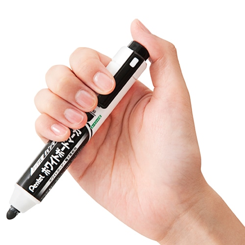 ぺんてる ノック式ハンディ ホワイトボードマーカー 中字丸芯 赤 MWXN5M-B 1本(ご注文単位1本)【直送品】