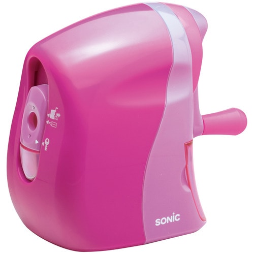 ソニック　かるハーフ　手動鉛筆削り　桃　SK-802-P　1台（ご注文単位1台）【直送品】
