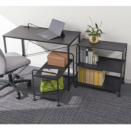 トヨダプロダクツ アンダーラック 2段 天板付 サテンブラック UD-600SK 1台(ご注文単位1台)【直送品】