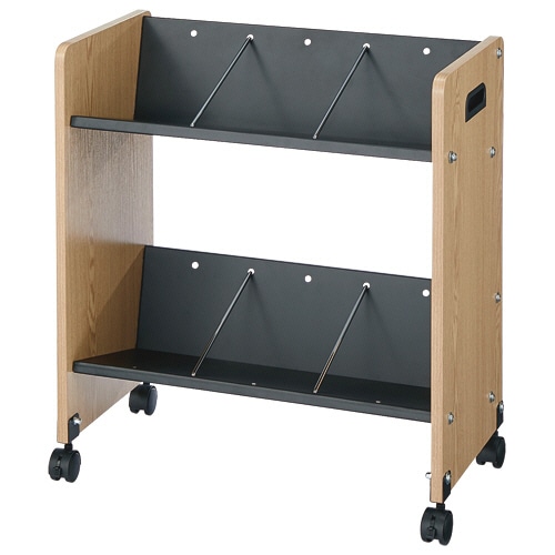 2WAYファイルワゴン　ナチュラル／ブラック　1台（ご注文単位1台）【直送品】