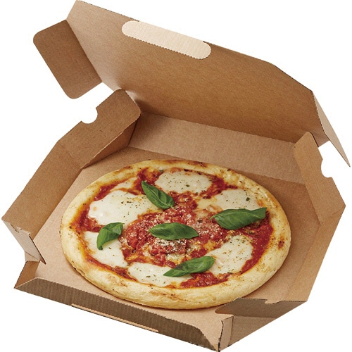 シモジマ SWAN 食品容器 ピザ箱 10インチ用 未晒無地 #004200551 1パック(25枚)(ご注文単位1パック)【直送品】