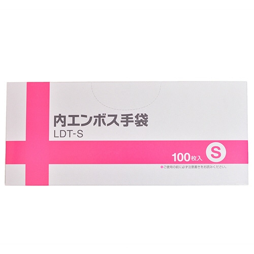 伊藤忠リーテイルリンク 内エンボス手袋 クリア S LDT-S 1箱(100枚)(ご注文単位1箱)【直送品】