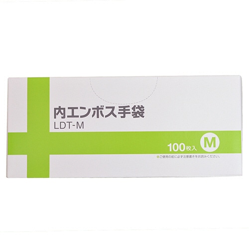 伊藤忠リーテイルリンク　内エンボス手袋　クリア　M　LDT-M　1箱（100枚）（ご注文単位1箱）【直送品】