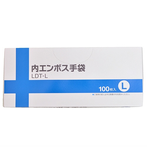 伊藤忠リーテイルリンク 内エンボス手袋 クリア L LDT-L 1箱(100枚)(ご注文単位1箱)【直送品】