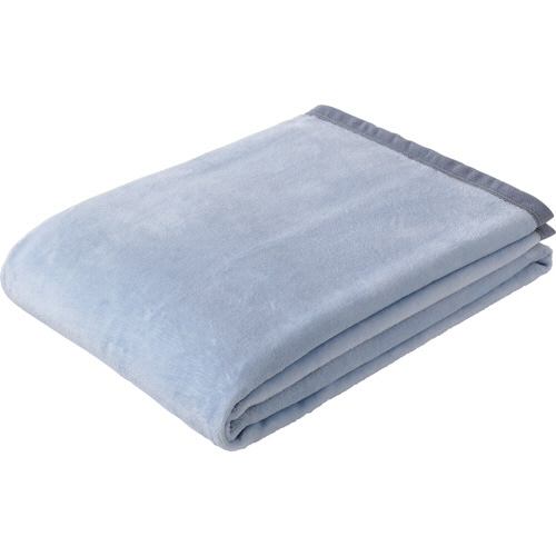 大津コーポレーション　抗ウイルス加工「フルテクト」　コットンブランケット　140×200cm　ブルー　0230854F-20　1枚（ご注文単位1枚）【直送品】