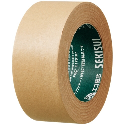 積水化学工業　クラフトテープ　No.500F　50mm×50m　ダンボール色　K50XF03　1巻（ご注文単位1巻）【直送品】