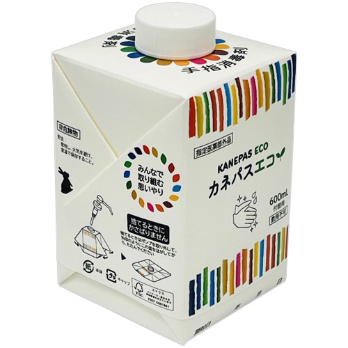兼一薬品工業　手指消毒剤　カネパスエコ　付替用　600ml　1本（ご注文単位1本）【直送品】