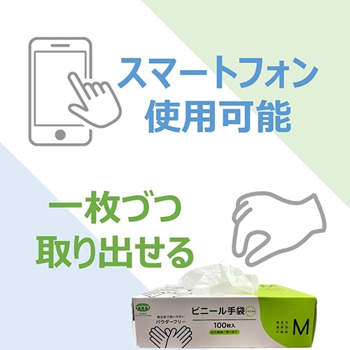 アルフォーインターナショナル　ビニール手袋　パウダーフリー　ナチュラル　L　T-004　1箱（100枚）（ご注文単位1箱）【直送品】