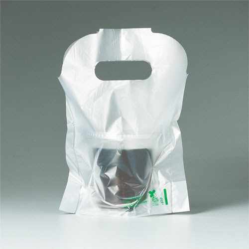 ミヤゲン　カップ持ち運び袋　キャリーカップ（バイオマス配合）　1個用　CAB03　1パック（100枚）（ご注文単位1パック）【直送品】