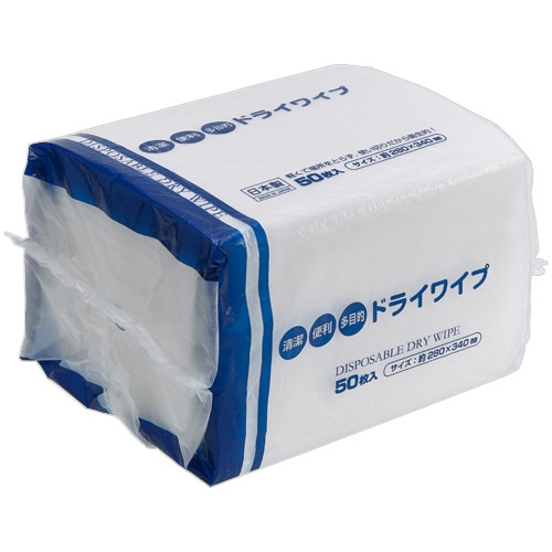 溝端紙工印刷　ドライワイプ　中判タイプ　1パック（50枚）（ご注文単位1パック）【直送品】