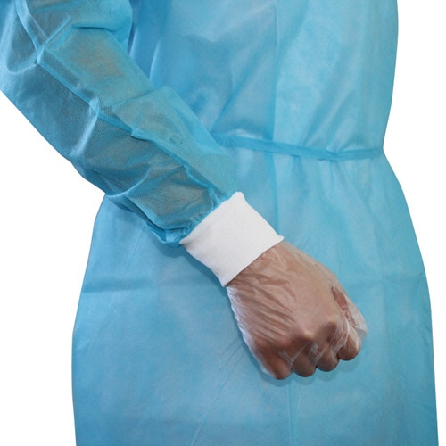 ファーストレイト IS不織布ガウン204 フリーサイズ ライトブルー FR-204-30マイ 1箱(30枚)(ご注文単位1箱)【直送品】