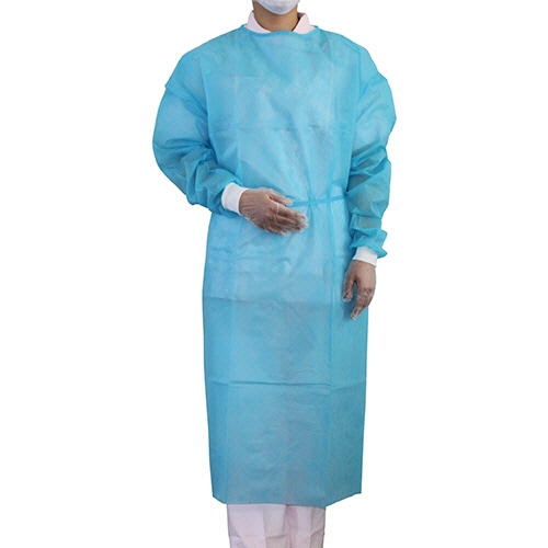 ファーストレイト IS不織布ガウン204 フリーサイズ ライトブルー FR-204-30マイ 1箱(30枚)(ご注文単位1箱)【直送品】