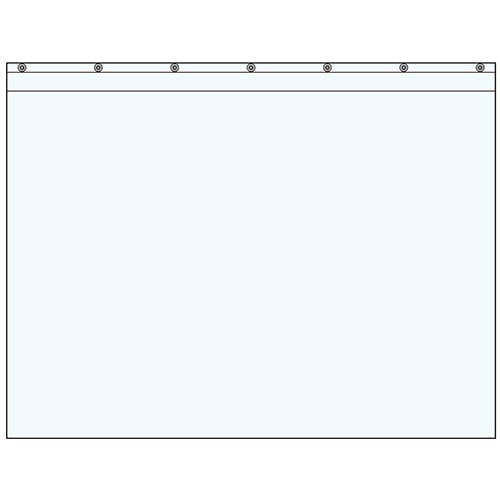 ワールドクラフト　飛沫防止ビニールカーテン　幅1600×高さ1200mm　HBS-1216　1枚（ご注文単位1枚）【直送品】