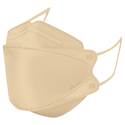 カミ商事 エルモア 肌ともマスク Flower 3D ベージュ (個別包装) 1箱(24枚)(ご注文単位1箱)【直送品】