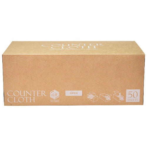 ストリックスデザイン　抗菌カウンタークロス厚手　BOXタイプ　ベージュ　SA-165　1箱（50枚）（ご注文単位1箱）【直送品】