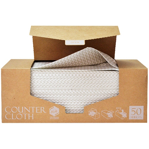 ストリックスデザイン 抗菌カウンタークロス厚手 BOXタイプ ベージュ SA-165 1箱(50枚)(ご注文単位1箱)【直送品】