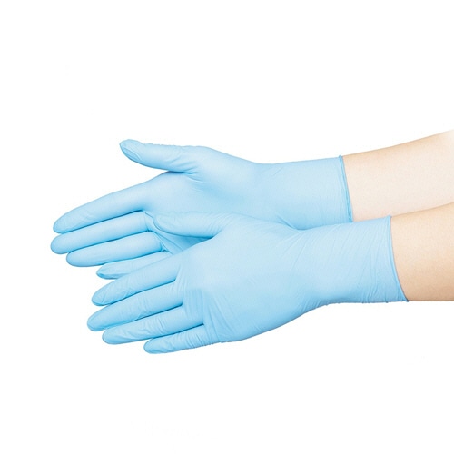 エブノ　ニトリルトライエース　ブルー　パウダーフリー　L　No-565　1箱（200枚）（ご注文単位1箱）【直送品】