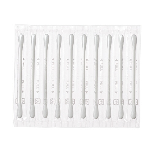 平和メディク　普通軸綿棒　個包装10連　1パック（500本）（ご注文単位1パック）【直送品】